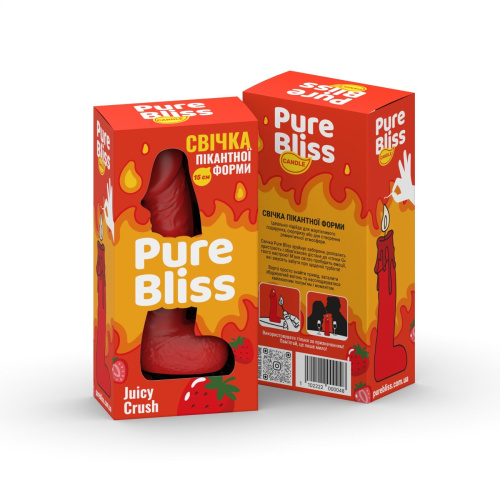 Ароматная свеча член с ароматом ягод Pure Bliss Red Juicy Crush, 15 см