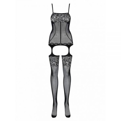 Obsessive F204 - Чувственный бодистокинг, S-L (чёрный)