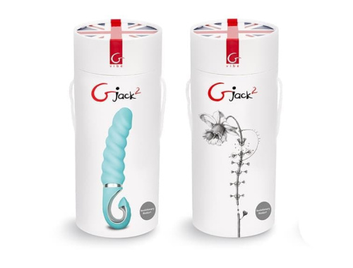 Gvibe Gjack 2 - Анатомический вибромассажер, 22х3.7 см (голубой)