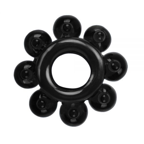 Get Lock Cock Rings Set Black - Набор эрекционных колец 4 шт, 3 см (черный)