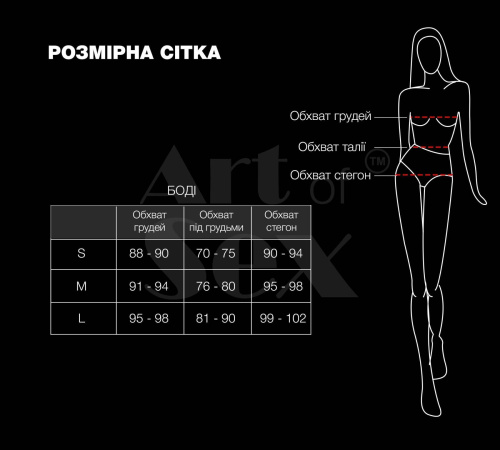 Лакированное боди Art of Sex - Jazz, L