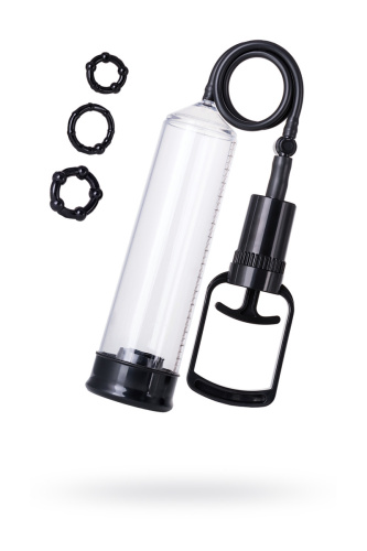 Toyfa A-Toys Vacuum pump - Помпа для члена с эрекционными кольцами, 23.5х5.6 см