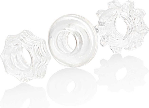 Transparent Reversible Ring Set - Набор эрекционных колец, 3 шт (прозрачный)