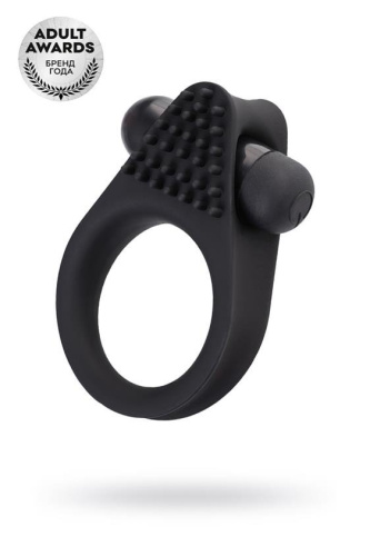A-Toys Brid Cock Ring - виброкольцо с шипами, 6.3х3.1 см (черный)