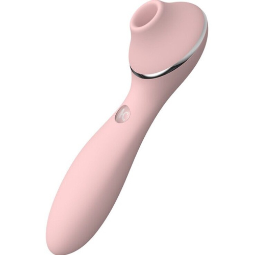 KisToy Polly Plus - Вакуумный вибратор, 16.8х3.5 см (розовый)