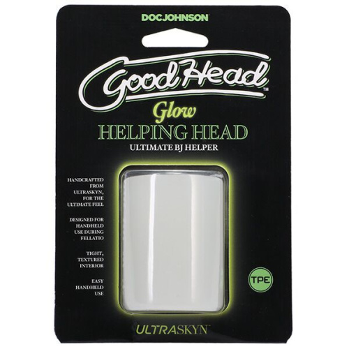 Мастурбатор Doc Johnson GoodHead Glow Helping Head светится в темноте