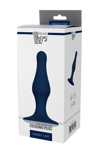 Dream Toys Cheeky Love Silicone Plug L - Анальная пробка, 15,6 см (синий)