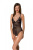 Passion Ursula Body - Боди с ажурным декором и открытым шагом, черное (XXL/XXXL)