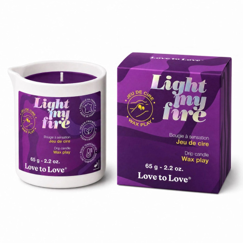 БДСМ-свеча низкотемпературная Love To Love LIGHT MY FIRE - WAX PLAY 65 г
