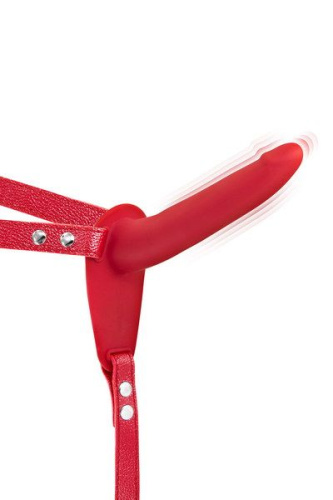 Страпон на ремне с вибрацией Fetish Tentation Vibrating Strap-On, 15 см