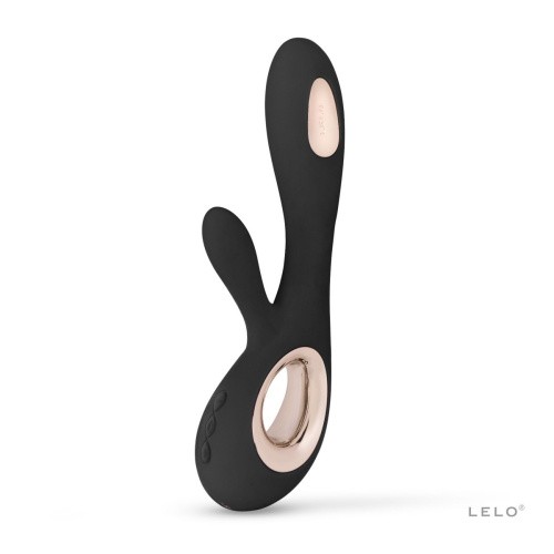 Lelo Soraya Wave - шикарний вібратор-кролик, 21.8х4.6 см (чорний) - купити в Києві, Україні