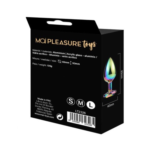 MAI Attraction Toys №74 Rainbow - Металлическая анальная пробка, 9.3х4 см