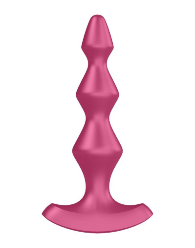 Satisfyer Lolli Plug 1 - анальная елочка, 14х3.2 см, (малиновый)