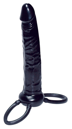 Anal Special Black - Насадка для двойного проникновения, 16х2.5 см (черный)