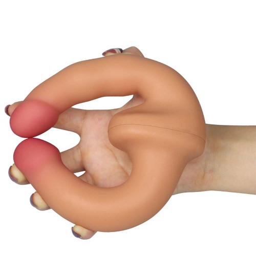 LoveToy Holy Dong Double-Ended Dildo Flesh 12.5 " - Двухсторонний фаллоимитатор, 31х3 см