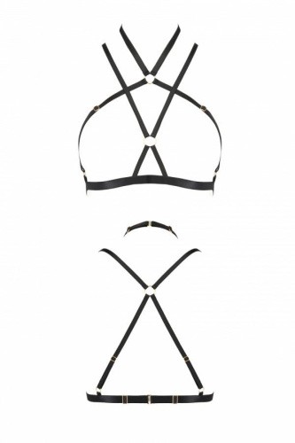 Passion Exclusive Kelis Bra - Портупея-стрепы, L/XL (чёрная)