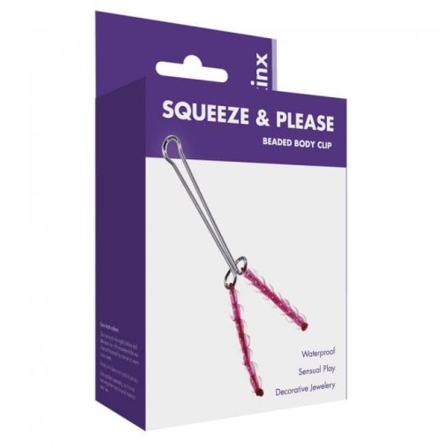 Squeeze n Please Beaded Clit Clip - Зажим для клитора