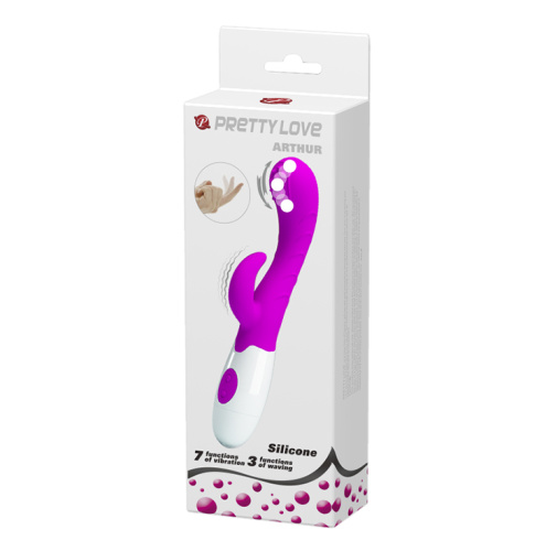 LyBaile Pretty Love Vibrator Arthur - Вибратор с рельефной головкой, 20х3.2 см (фиолетовый)