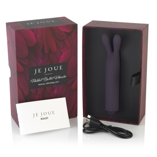 Je Joue Rabbit Bullet Vibrator Purple - вибратор с ушками, 13х2 см (фиолетовый)