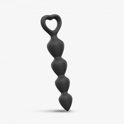 Love To Love Bing Bang L Black Onyx - анальная цепочка, 14.4х3.3 см, (черный)