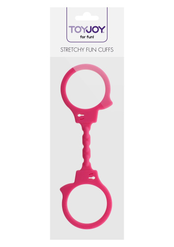 ToyJoy Stretchy Fun Cuffs Pink - Наручники, 25 см (рожеві) - купити в Києві, Україні