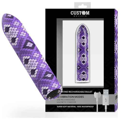 Віброкуля Custom Bullets Snake Purple, 6,25х2 см (фіолетовий) - купити в Києві, Україні
