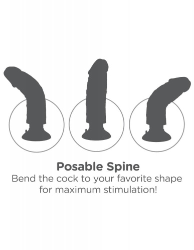 Pipedream Vibrating King Cock 9 with Balls - Вибратор, 20.7х5.7 см