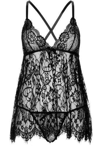 Сорочка беби-долл Leg Avenue Floral lace babydoll, M