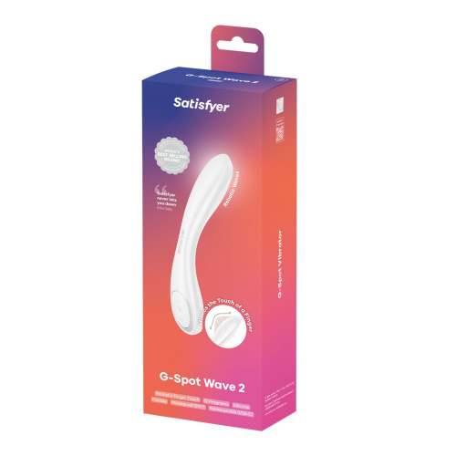 Вибратор Satisfyer G-Spot Wave 2 White, имитирует ласки пальцем