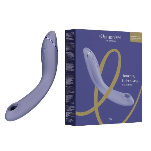 Womanizer OG Lilac + Лубрикант 50 мл - Вакуумний вібратор для точки G, 17,6 см (фіолетовий) - купити в Києві, Україні
