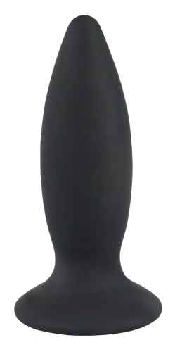 Orion Black Velvets Rechargeable Plug Small - силиконовая анальная пробка с вибрацией, 11х3.3 см (черный)