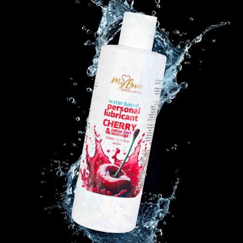 2в1 лубрикант и массажный гель - MyLove Aroma Series Intim&Massage Cherry, 300 мл