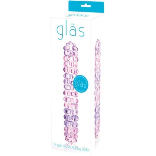 Фаллоимитатор Glas  Purple Rose Nubby Glass Dildo