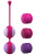 Вагинальные шарики Liebe Kewos — Cerise/Candy Violet, 5 шариков