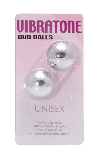 Vibratone Duo Balls Blistercard - Вагинальные шарики, 3,5 см (серебряный)