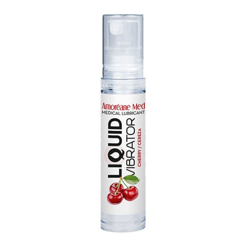 Amoreane Med Liquid Vibrator Cherry – лубрикант з ефектом вібрації, 10 мл. - купити в Києві, Україні