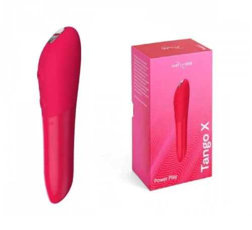 We-Vibe Tango X + Лубрикант 50 мл - мощный мини вибратор, 10х2.3 см, (розовый)