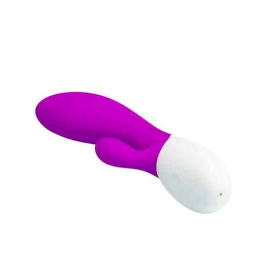 Pretty Love Master Rhytm Vibrator - силиконовый вибратор-кролик, 20.5х3.4 см