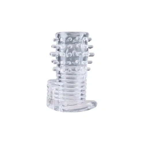 Size Matters Clear Sensations Vibrating Textured Erection Sleeve - насадка на пенис, 8.8х3.1 см