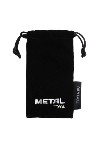 Metal By Toyfa серебристая металлическая анальная пробка-пуля с кристаллом цвета рубин, 9,5х3,5 см (красный)