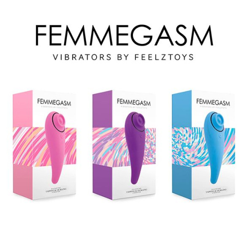 FeelzToys - FemmeGasm Tapping & Tickling Vibrator - Пульсатор для клитора плюс вибратор, 14х5 см., (розовый)