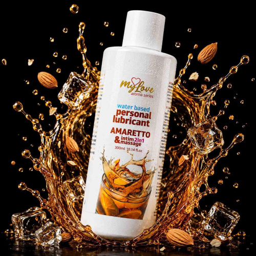 2в1 лубрикант и массажный гель - MyLove Aroma Series Intim&Massage Amaretto, 300 мл