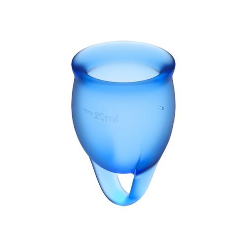 Satisfyer Feel Confident-набір менструальних чаш, 15 мл і 20 мл (Синій) - купити в Києві, Україні