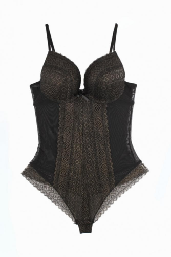 Admas эротическое боди с кружевом (L black)