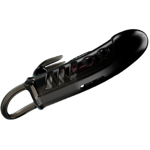 LyBaile Pretty Love Sloane Vibro Penis Sleeve - Насадка на член, +2.5 см (чёрная)