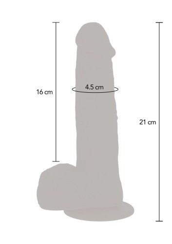 Get Real Rotating Vibrating Dildo - Вибратор с ротацией, 16 см (телесный)
