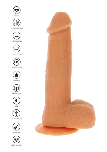 Get Real Rotating Vibrating Dildo - Вибратор с ротацией, 16 см (телесный)