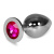 LoveToy Large Silver Plug Fuchsia - Большая анальная пробка с кристаллом, размер L, 10х4 см (фуксия) LoveToy Large Silver Plug Fuchsia - Большая анальная пробка с кристаллом, размер L, 10х4 см (фуксия)