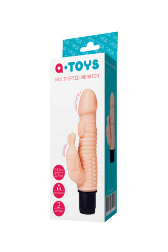 Toyfa A-Toys Multi-Speed - мультискоростной вибратор-кролик,  17.5х3 см (телесный)