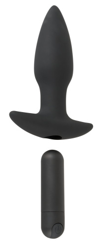 Orion Black Velvets RC Butt Plug анальная пробка с вибрацией и дистанционным управлением, 12.9х3.6 см